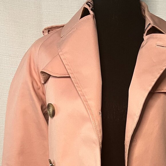 Coach womens Pink trench coat lined Excellent Condition XXS - 0315 - Picture 6 of 9